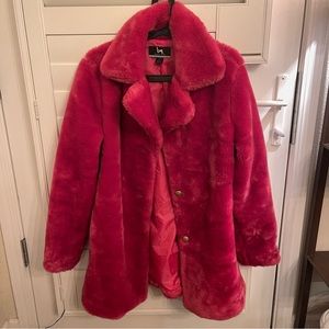 Blanc Noir Faux Fur Coat